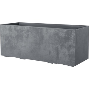 Deroma Pflanzkasten Millennium Kunststoff 99 cm aschgrau mit Ablauflöchern GLO692382019
