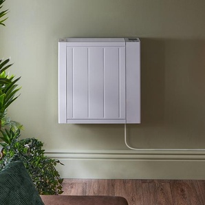 Design Elektrischer Smart-Heizkörper mit Keramikkern, 1000 W, Festverdrahtung, Weiß – Lex, ECOSO by Hudson Reed