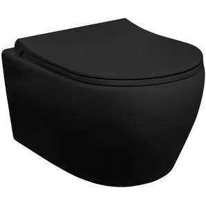 Aloni - Design Hänge-WC mit Taharet/Bidet/Hygienedüse Schwarz matt