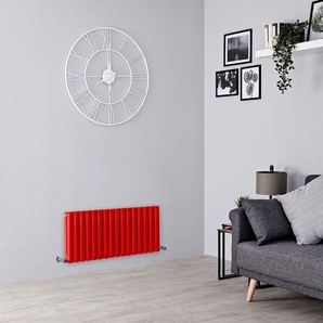 Design Heizkörper Horizontal (Doppellaging) 400mm x 1000mm | Rot (Siamese Red) - Revive