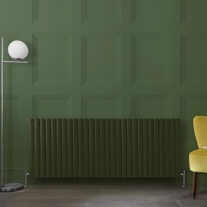 Design Heizkörper Horizontal (Doppellaging) 635mm x 1652mm | Grün (Evergreen) - Revive