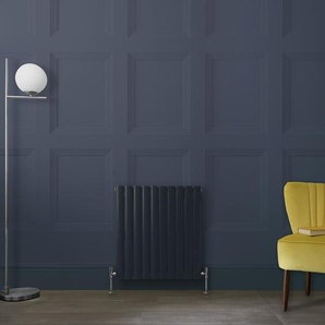 Design Heizkörper Horizontal (Doppellaging) 635mm x 590mm | Blau (Regal Blue) - Revive
