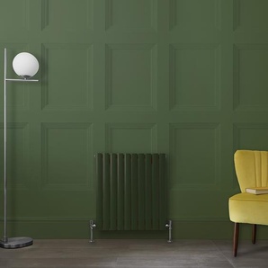 Design Heizkörper Horizontal (Doppellaging) 635mm x 590mm | Grün (Evergreen) - Revive