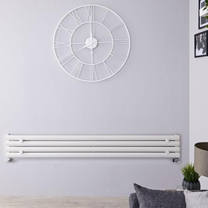 Design Heizkörper Horizontal Einlagig Weiß 236mm x 1600mm 424W - Revive, von Hudson Reed