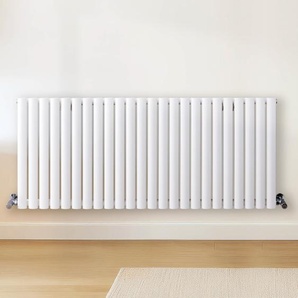 Design Heizkörper Horizontal Einlagig Weiß 600mm x 1411mm 1000W - Revive, von Hudson Reed