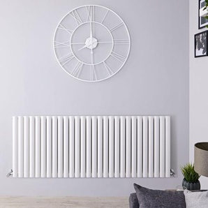 Design Heizkörper Horizontal Einlagig Weiß 635mm x 1647mm 1323W - Revive, von Hudson Reed