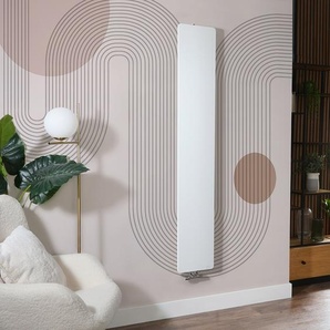 Design Heizkörper mit Mittelanschluss, Vertikal 1800mm x 300mm (einlagig) Weiß - Ria