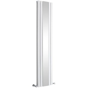 Design Heizkörper mit Spiegel Vertikal Weiß - Größe Wählbar - Sloane von Hudson Reed