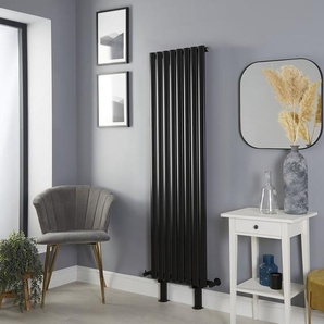 Design-Heizkörper, vertikal – 1600mm x 472mm, mit Füßen – Schwarz – Revive