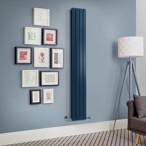 Design Heizkörper Vertikal (Doppellagig) 1780mm x 280mm | Blau (Deep Sea Blue) - Delta