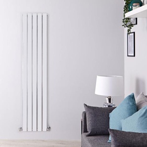 Design Heizkörper Vertikal Einlagig Chrom 1800mm x 375mm 130W - Delta, von Hudson Reed