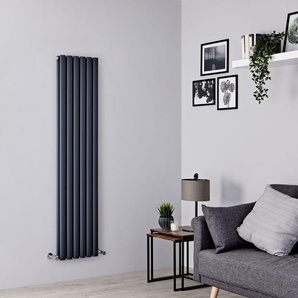 Design Heizkörper Vertikal in Anthrazit, Warmwasser – Revive - 1600mm x 236mm 560W, einlagig