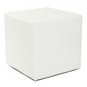 Kubus I Sitzwürfel Hocker Kunstleder Sitzhocker 45x45x45 cm weiß modern