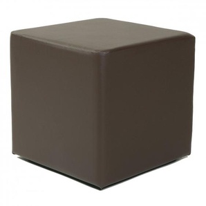 Design Sitzwürfel Kubus I Kunstleder Hocker 45x45x45 cm modern in braun