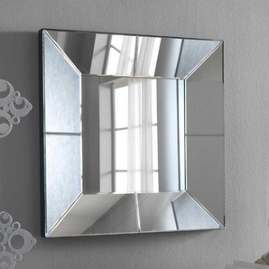 Design Wandspiegel mit Facettenschliff quadratisch
