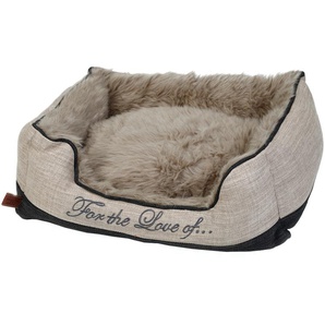 Designed by Lotte Hundebett mit Fell  Dallam ¦ beige ¦ Maße (cm): B: 80 H: 25