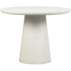 Designertische in Weiß Tonfaser rund