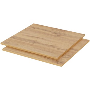 Designrückwand für Highboard  2er-Set  Light Line 10 ¦ holzfarben ¦ Maße (cm): B: 51,3 H: 49,1 T: 1.3