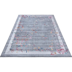Designteppich FREUNDIN HOME COLLECTION Gloriosa Teppiche Gr. B/L: 120 cm x 160 cm, 7 mm, 1 St., bunt (grau, silberfarben) Orientalische Muster