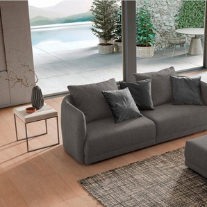 designwerk Big-Sofa New York, Breite 253 cm, mit schmaler Arm- und Rückenlehne