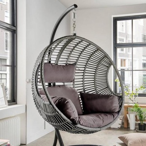Destiny Hängesessel COCO DE LUXE II, Stahl, Aluminium, Polyrattan, mit Gestell, inkl. Auflagen