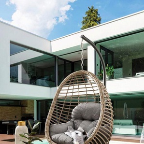 Destiny Hängesessel COCO SUNRISE, Stahl, Polyrattan, mit Gestell, inkl. Auflagen