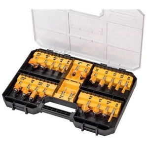 Dewalt 22 Piece Router Bit Set - 8mm Shaft -  Storage Box With Clear Cover