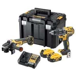 Dewalt DCK2020P2T-QW 18V XR Carbonless Combi set with drill angle grinder 2x5Ah batteries charger and TSTAK