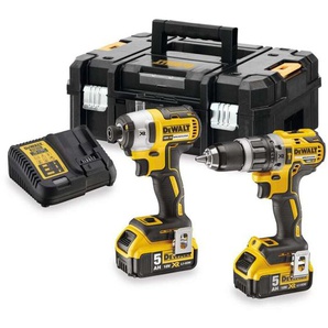 Dewalt - Werkzeuge - 18V Akku-Schlagbohr- und Schlagschrauber-Set, 2x 5,0 Ah xr Akku, Ladegerät DCK266P2T