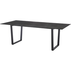 Diamond Garden Kufentisch OXFORD 220 x 100 cm, Edelstahl Dunkelgrau / HPL Granit Dunkel DiGa 10981