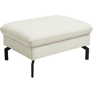 Die PlanBar Hocker PN-EM20028 Breite 87 cm, hochwertiges Glattleder, stylische Metallfüße