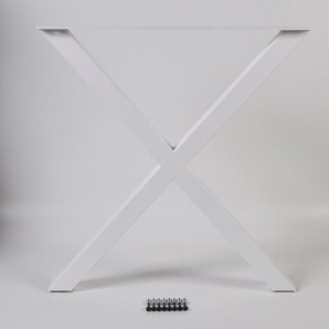 Dieda Tischbein X-Form weiß Maße (L x B x H): 71,0 x 70,0 x 10,0 cm GLO763145349