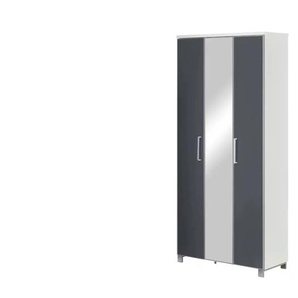 Dielenschrank - grau - Materialmix - 90 cm - 193 cm - cm 37,0 | Möbel Kraft