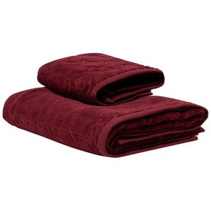 Diesel Frottierset Diesel 2023, Rot, Textil, 2-teilig, Schriftzug, Badtextilien, Handtücher