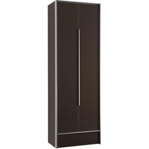 Dieter Knoll Garderobenschrank, Anthrazit, Holzwerkstoff, 1 Fächer, 1 Schubladen, 63x189x38 cm, Beimöbel erhältlich, Garderobe, Garderobenschränke, Garderobenschränke