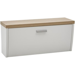 Dieter Knoll Hängeelement , Weiß, Eiche , Metall , Wildeiche , furniert, massiv , 42x92 cm , Made in Germany , hängend , Wohnzimmer, Wohnwände, Hängeelemente