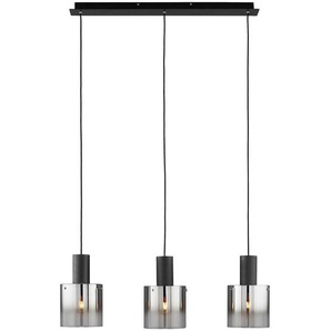 Dieter Knoll Hängeleuchte Alesund, Schwarz, Metall, Glas, 20x120x90 cm, Lampen & Leuchten, Innenbeleuchtung, Hängelampen, Esstischlampen