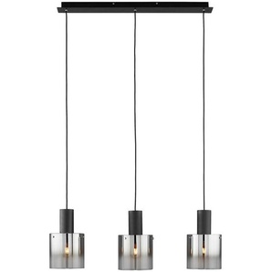 Dieter Knoll Hängeleuchte Alesund, Schwarz, Metall, Glas, 20x120x90 cm, Lampen & Leuchten, Innenbeleuchtung, Hängelampen