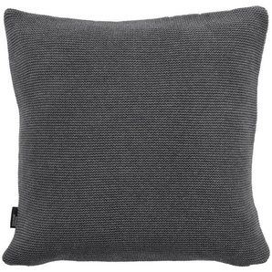 Dieter Knoll Kissenhülle Beja, Dunkelgrau, Textil, Struktur, quadratisch, 50x50 cm, Oeko-Tex® Made IN Green, langlebig, Wohntextilien, Bezüge, Kissenbezüge
