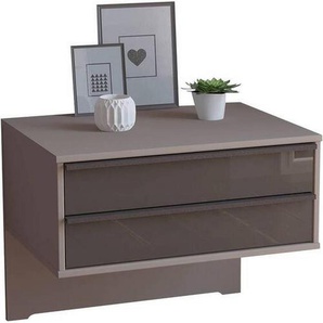 Dieter Knoll Nachtschrank, Braun, Grau, Metall, 2 Schubladen, 60x48x43 cm, Typenauswahl, Schlafzimmer, Nachttische