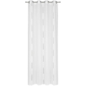 Dieter Knoll Ösenschal Miguel, Silber, Textil, Struktur, 140x260 cm, Oeko-Tex® Standard 100, Wohntextilien, Gardinen & Vorhänge, Fertiggardinen, Ösenschals