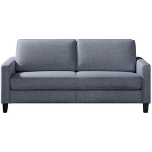 Dieter Knoll Schlafsofa, Blau, Grau, Textil, Buche, Uni, 2-Sitzer, 184x87x102 cm, Fußauswahl, Lederauswahl, Stoffauswahl, Armteilvarianten, Bettfunktion erhältlich, Kinder- & Jugendzimmer, Jugendmöbel, Jugendsofas