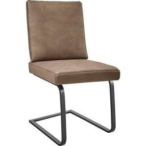 Dieter Knoll Schwingstuhl, Taupe, Metall, Textil, Flachrohr, U-Form, 46x92x60 cm, Emas, Dgm, Lederauswahl, Stoffauswahl, Typenauswahl, Gestellauswahl, Esszimmer, Stühle, Esszimmerstühle, Schwingstühle