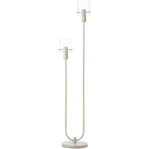 Dieter Knoll Stehleuchte, Beige, Glas, 28x152 cm, Fußschalter, Lampen & Leuchten, Innenbeleuchtung, Stehlampen, Stehlampen