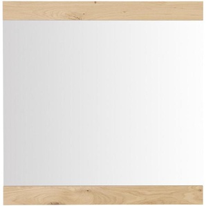 Dieter Knoll Wandspiegel , Eiche , Glas , furniert , rechteckig , 89x90x2 cm , waagrecht montierbar , Garderobe, Garderobenspiegel, Garderobenspiegel