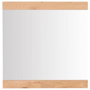 Dieter Knoll Wandspiegel, Eiche, Glas, furniert, rechteckig, 89x90x2 cm, waagrecht montierbar, Spiegel, Wandspiegel