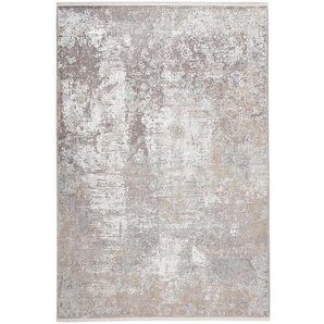 Dieter Knoll Webteppich, Grau, Beige, Textil, Abstraktes, rechteckig, 140x200 cm, Oeko-Tex® Standard 100, für Fußbodenheizung geeignet, Teppiche &