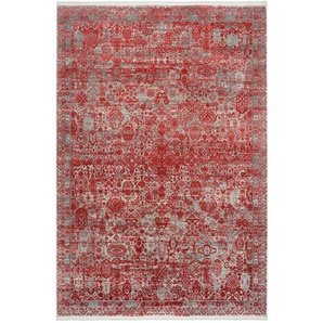 Dieter Knoll Webteppich Colorè, Rot, Textil, Abstraktes, rechteckig, 120 cm, Oeko-Tex® Standard 100, für Fußbodenheizung geeignet, rutschfest, in verschiedenen Größen erhältlich, Hausstauballergiker antistatisch, pflegeleicht, strapazierfähig, reißfest,
