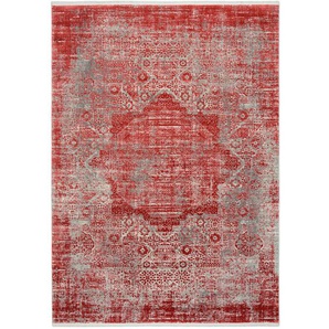 Dieter Knoll Webteppich Tesoro, Rot, Textil, Abstraktes, rechteckig, 240 cm, Oeko-Tex® Standard 100, für Fußbodenheizung geeignet, pflegeleicht, Teppiche & Böden, Teppiche, Moderne Teppiche