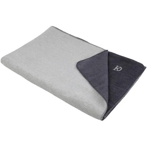 Dieter Knoll Wohndecke Frame, Anthrazit, Silber, Textil, Abstraktes, 150x200 cm, Double face, atmungsaktiv, Wohntextilien, Decken, Kuscheldecken